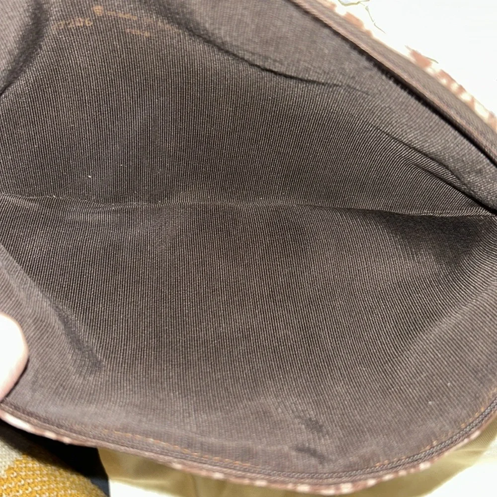 FENDI Vintage Zucchino FF Brown Suede Logo Monogram Clutch/Pouch - Picture 5 of 8